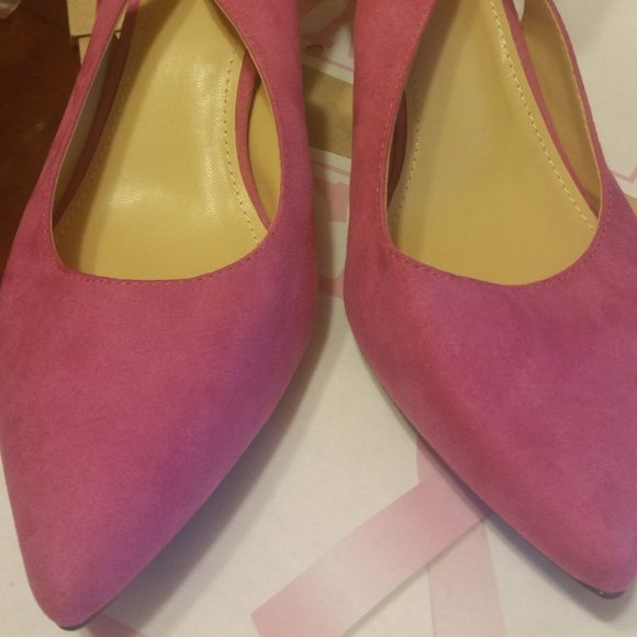 NEW PINK SLINGBACKS  STUNNING PINK !!! SIZE 9.5 - Picture 3 of 7